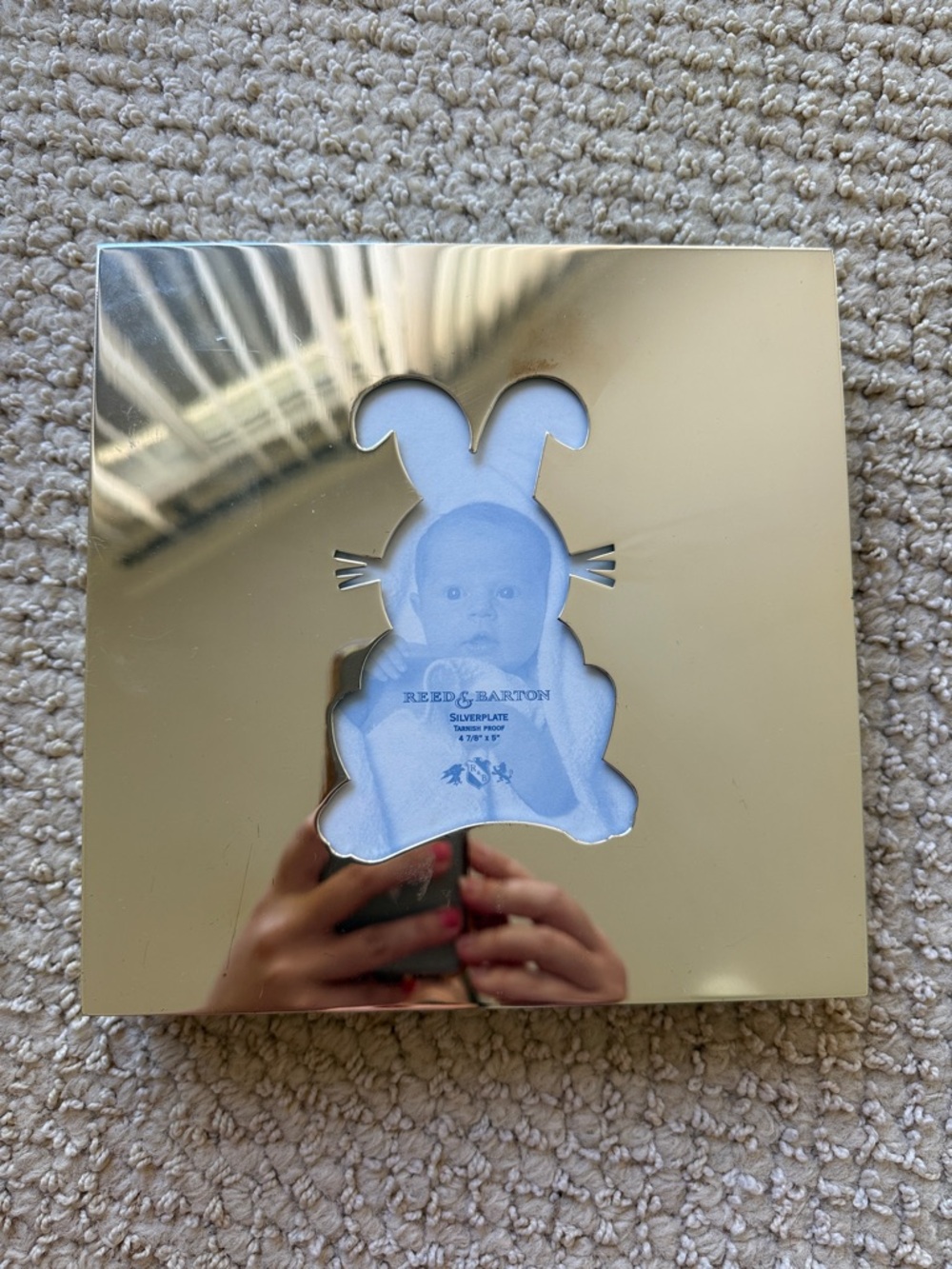 Reed & Barton Silverplate Bunny Silhouette Baby book